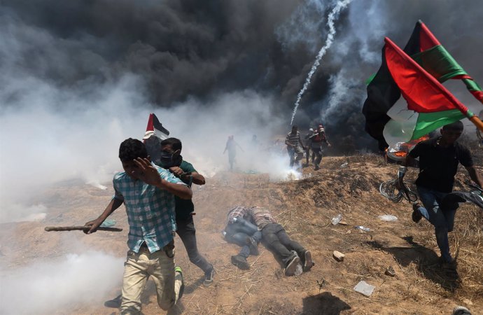 Manifestaciones en la Franja de Gaza