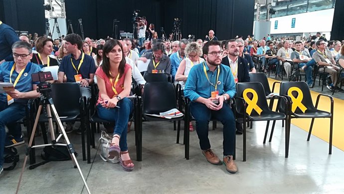 Els dirigents d'ERC Marta Vilalta i Pere Aragonès