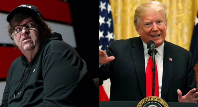 Michael Moore y Donald Trump