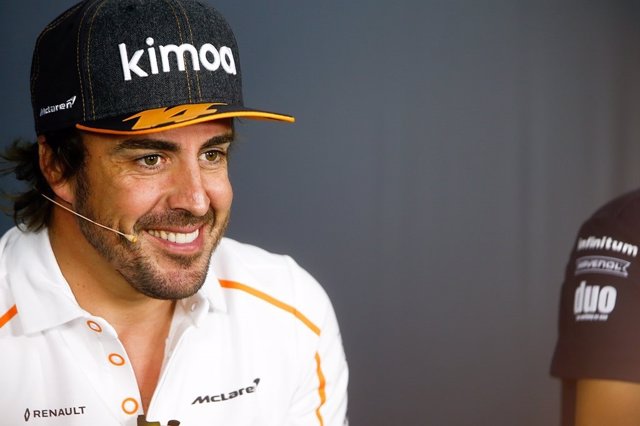 Fernando Alonso (McLaren) en rueda de prensa