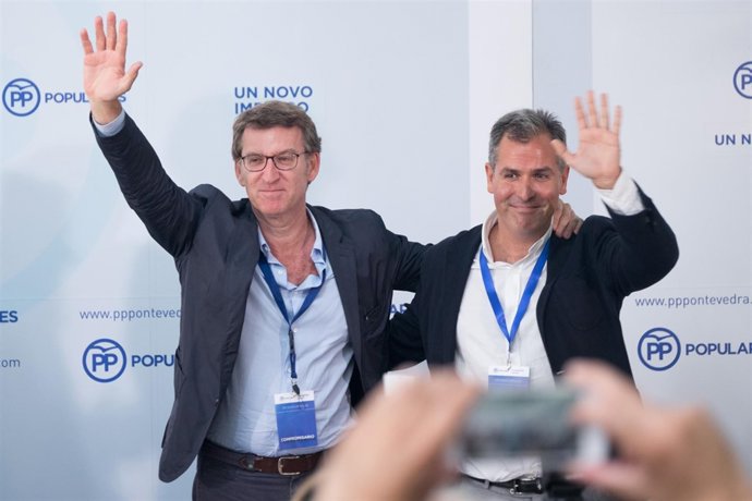 Alberto Núñez Feijóo, en el Congreso del PP de Pontevedra