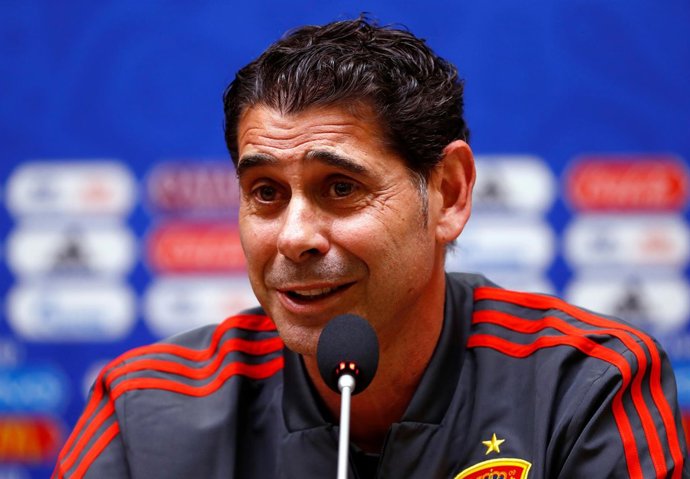 El seleccionador nacional, Fernando Hierro,