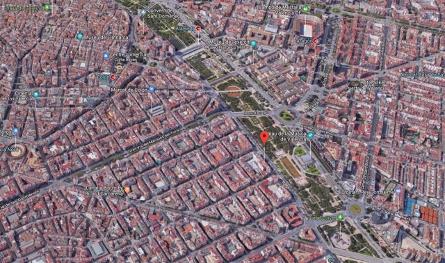 Localización de la Avenida Jacinto Benavente en València
