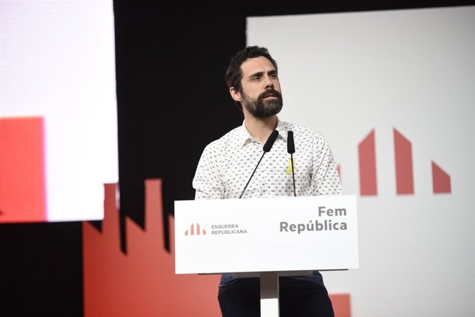 El president del Parlament, Roger Torrent, en la conferència nacional d'ERC