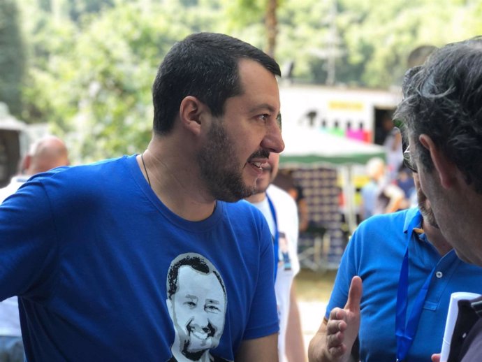 El viceprimer ministro y ministro del Interior italiano, Matteo Salvini