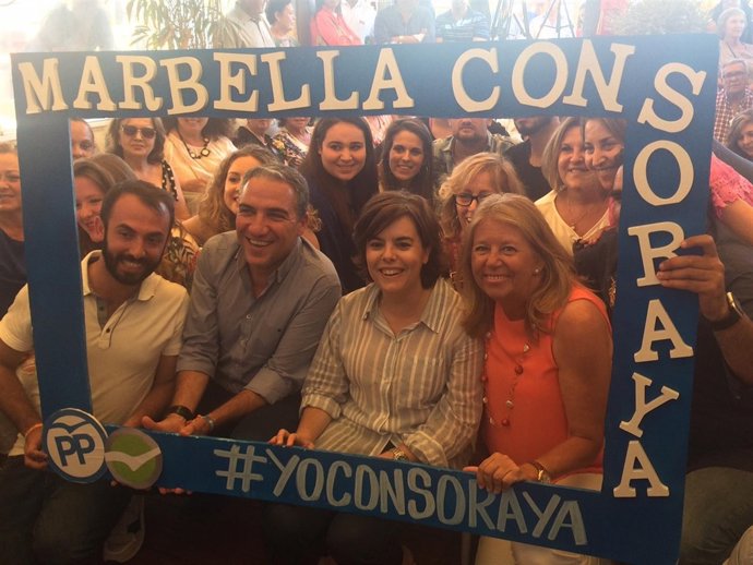 Soraya Sáenz de Santamaría, en un acto en Marbella (Málaga)