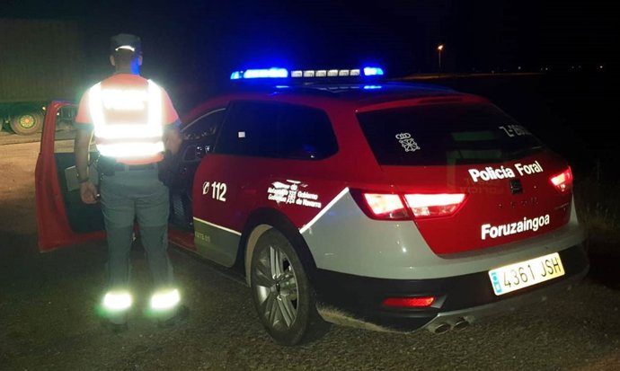 Vehículo interceptado en Ribaforada.