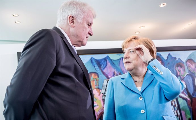 Angela Merkel y Horst Seehofer