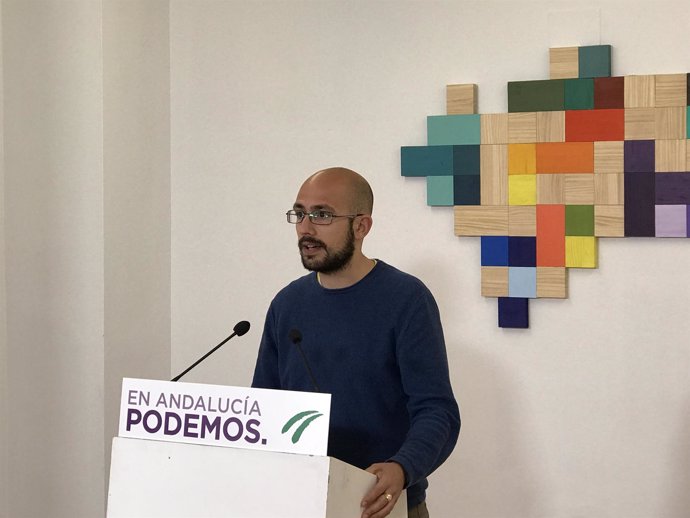 Pérez Ganfornina (Podemos), este lunes en rueda de prensa