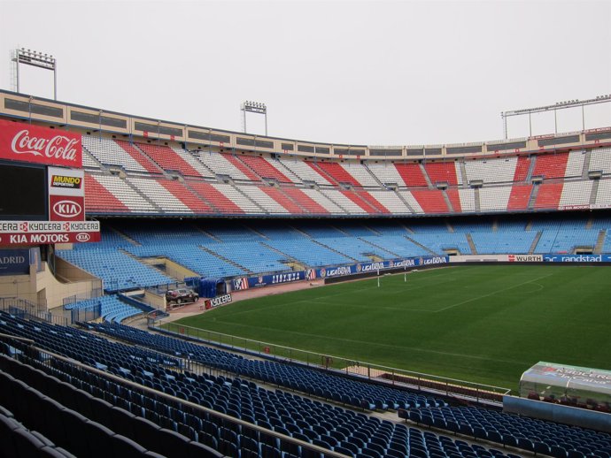 Interior del estadio Vicente Calderón 