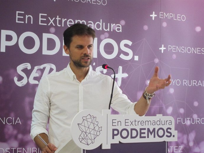 El secretario general de Podemos Extremadura, Álvaro Jaén                 