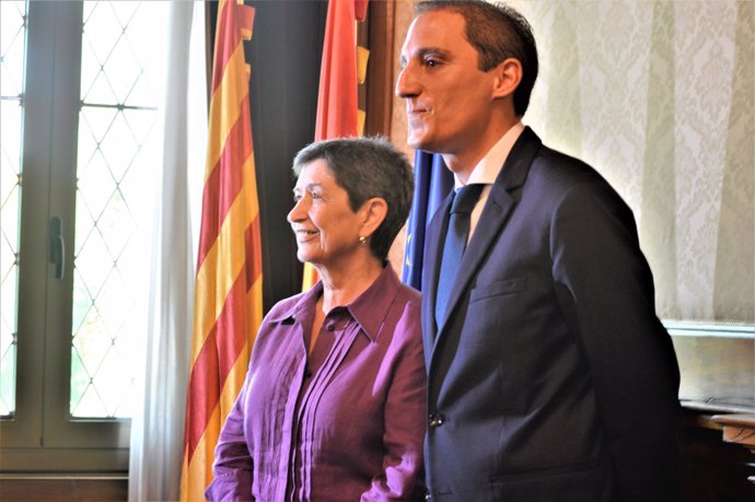 Teresa Cunillera (delegada Gobierno Catalunya) José Crespín (subdelegado Lleida)