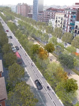 Proyecto de transformación de la avenida Meridiana 