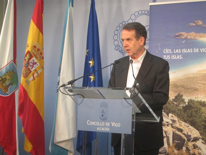 Abel Caballero en rueda de prensa. 2018.