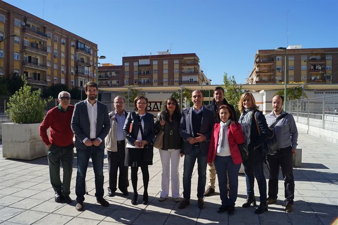Millán en la plaza Rafael Salgado