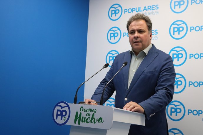 El portavoz de la Dirección Provincial del PP de Huelva, Juan Carlos Duarte.