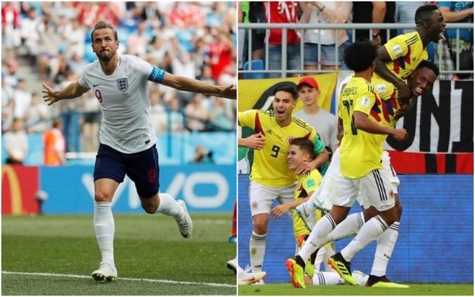 Inglaterra y Colombia se citan en octavos