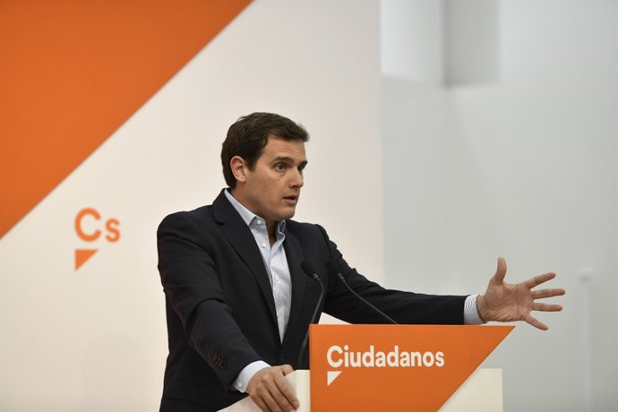 Roda de premsa del president de Ciudadanos, Albert Rivera