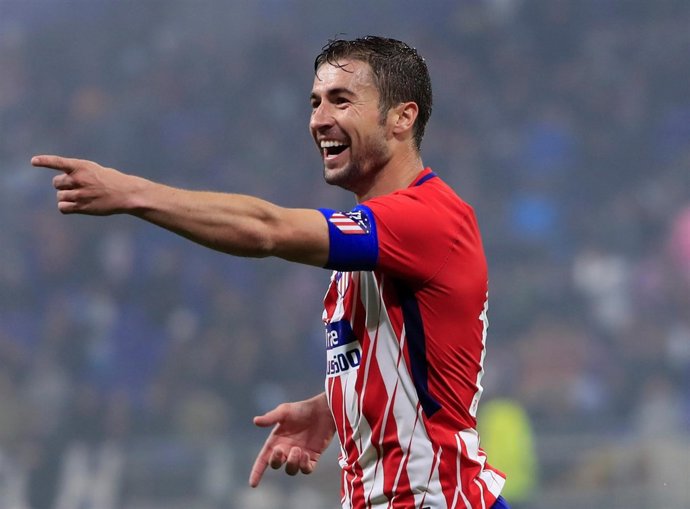 Gabi celebra el tercer gol de la final de la Liga Europa