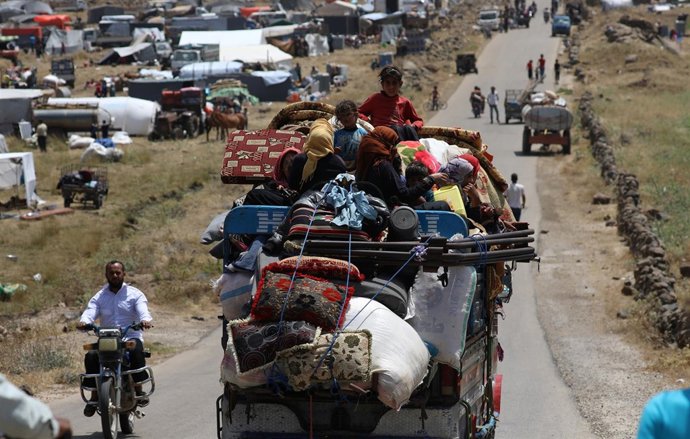 Desplazados internos de Deraa en Quneitra
