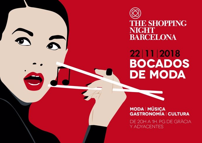 Cartel de la Shopping Night Barcelona 2018