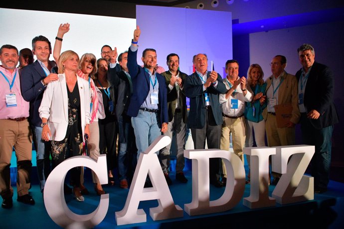 Dirigentes del PP de Cádiz en el último congreso provincial