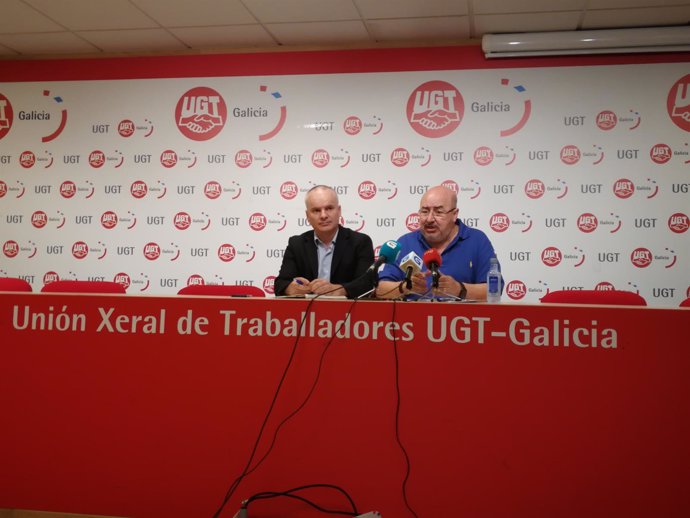 Jacobo Feijoo y Roberto García, de Unións Agrarias (UU.AA.)