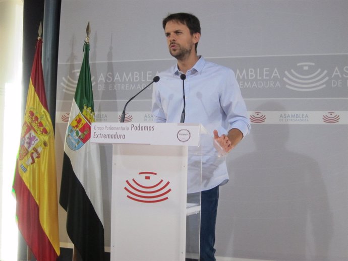 El portavoz de Podemos en la Asamblea, Álvaro Jaén                     