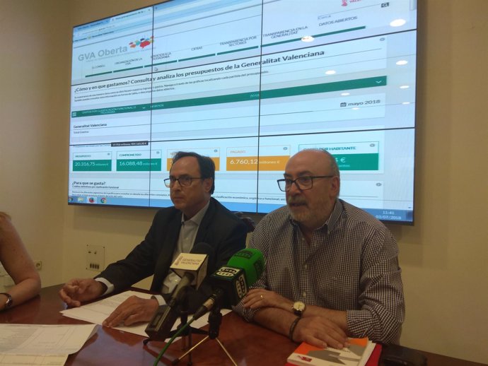 Vicent Soler y Manuel Alcaraz en rueda de prensa