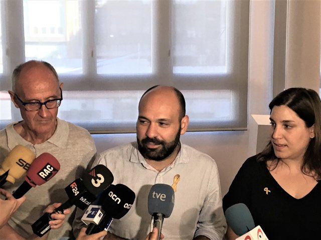 Josep Cruanyes (ANC) Marcel Mauri (Òmnium) Diana Riba (ACDC)