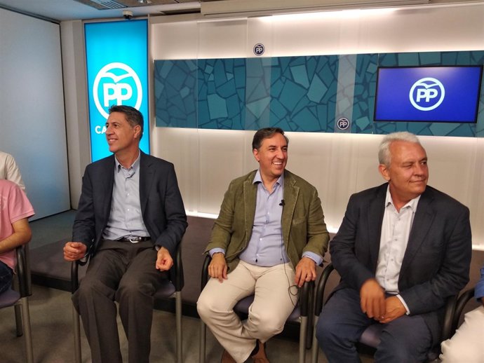 Xavier García Albiol, José Ramón García-Hernández y Santi Rodríguez (PP)