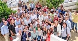 Pablo Casado en Vejer en un acto de campaña para la presidencia del PP