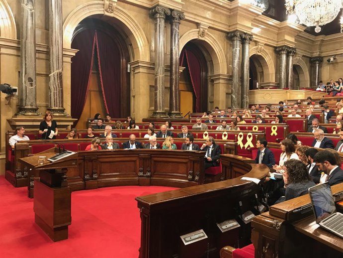 El president català Quim Torra en el ple del Parlament 