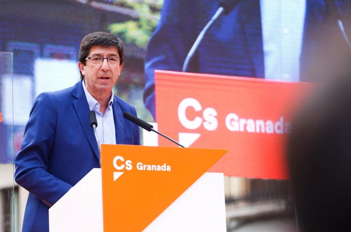 El presidente y portavoz de Cs Andalucía, Juan Marín