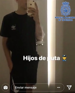 Una de las imágenes publicadas por los menores en redes sociales