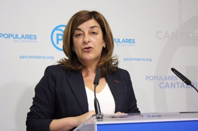 La presidenta del PP, María José Sáenz de Buruaga