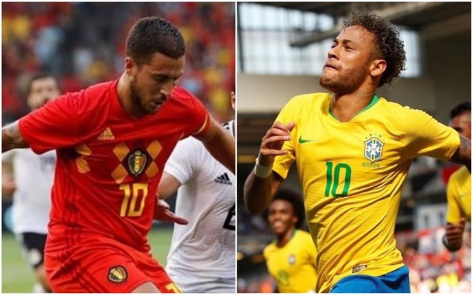 Hazard (Bélgica) y Neymar (Brasil)