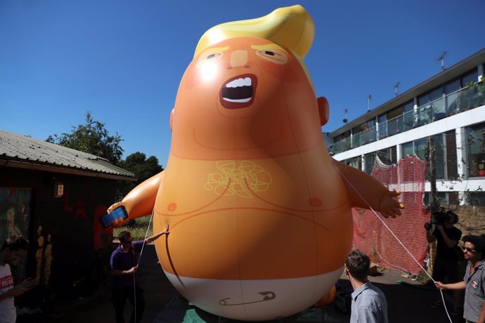 Globo gigante de Trump que será usado en una protesta en Londres