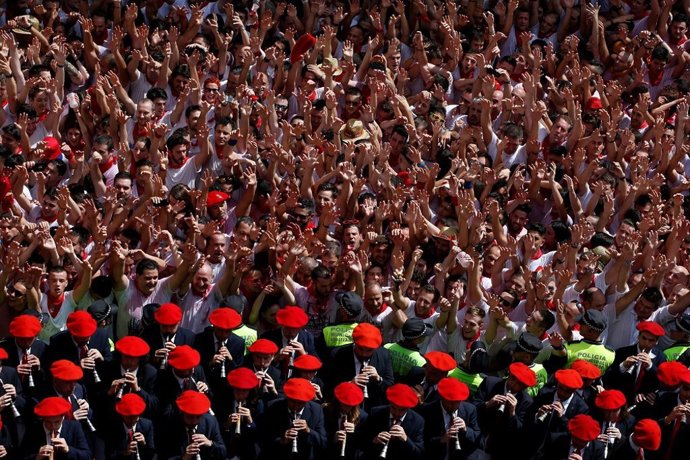 Celebración de los Sanfermines en el día del chupinazo