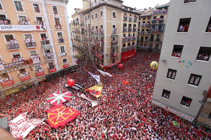 Chupinazo Sanfermines 2018.