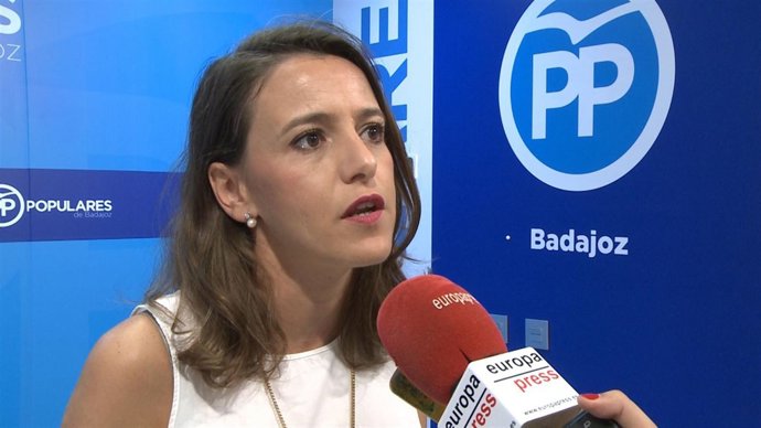 Portavoz del PP de Extremadura, Gema Cortés