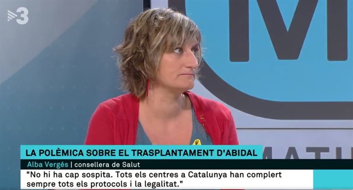 La consellera Alba Vergés a TV3