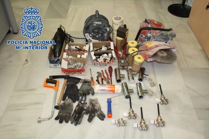 Material intervenido por la Policía Nacional