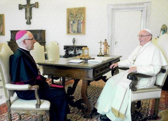 El Papa Francisco concede una audiencia privada al obispo de Tarazona