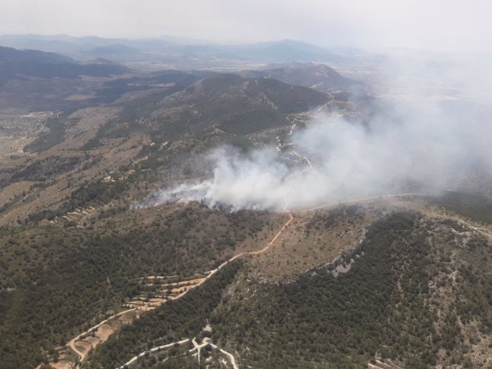 Incendio entre Ibi y Onil (Alicante)