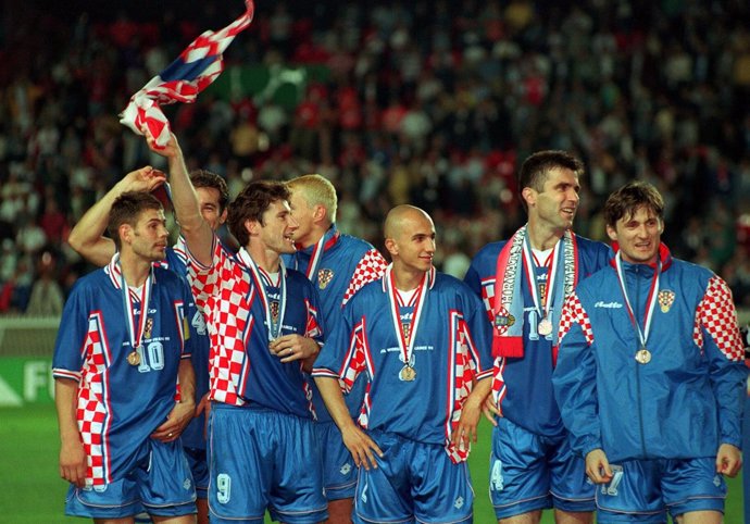 Davor Suker y Robert Jarni, entre otros, en la selección de Croacia de 1998