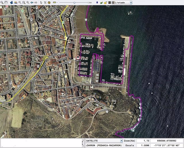 puerto de mazarron mapa satelital