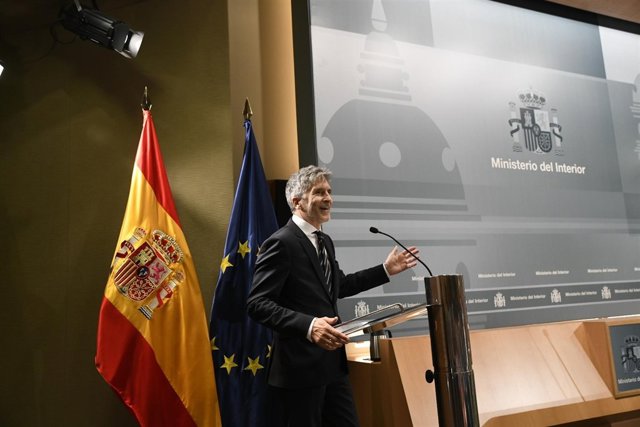 Intervención del ministro de Interior, Fernando Grande-Marlaska