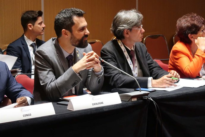 El president Roger Torrent en l'Assemblea Parlamentària de la Francofonia