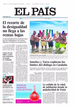 Portada El País 9 de julio 2018